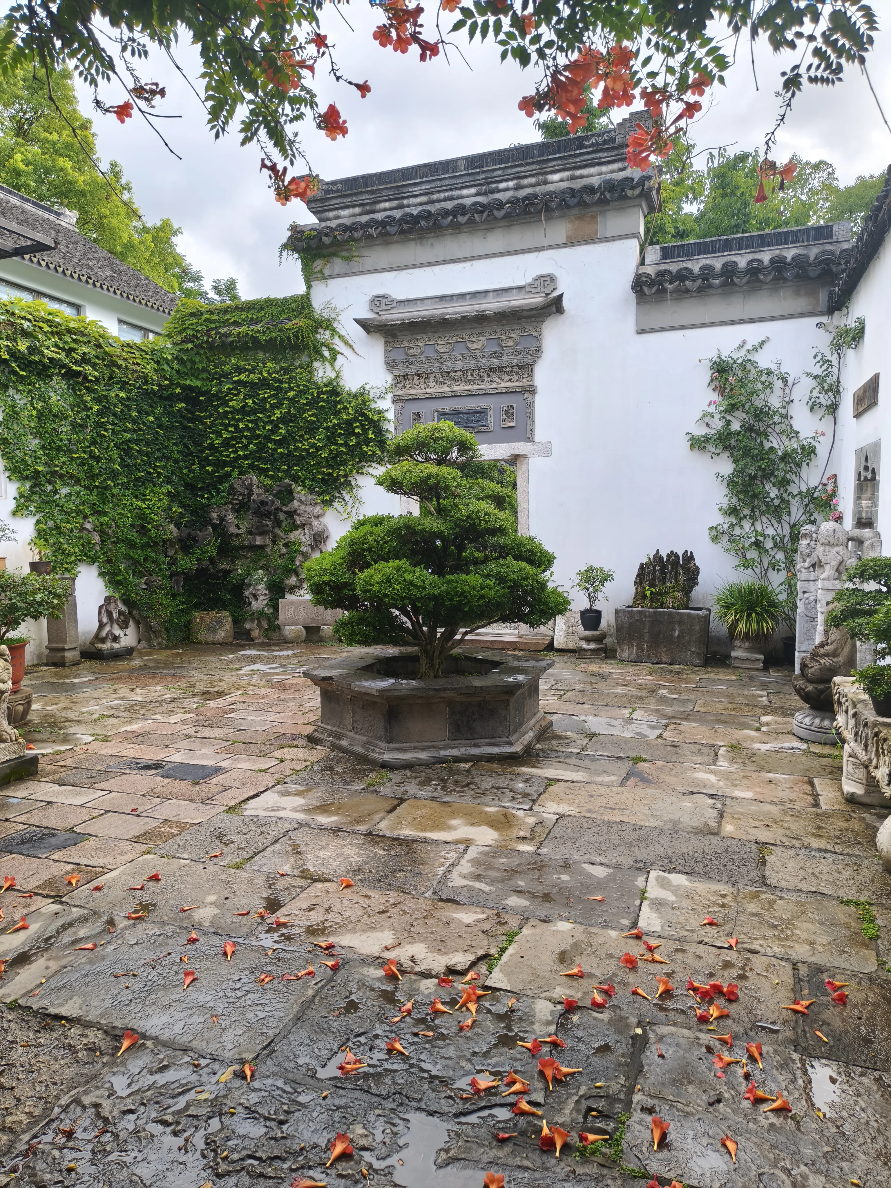 Traditional Chinese garden courtyard